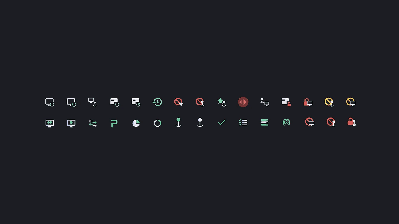 PIXIS 平台中所使用的部分 icon